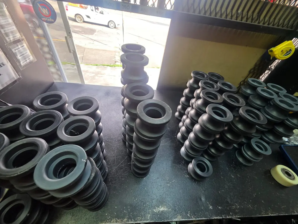 Rodajas negras apiladas